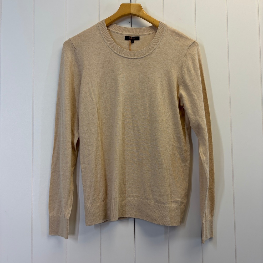 Quince Quiet Luxury Crewneck Sweater Womens Medium Minimalist Capsule Wardrobe
